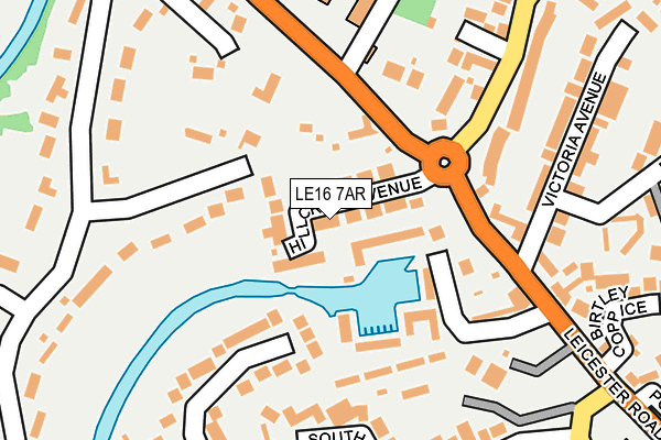 LE16 7AR map - OS OpenMap – Local (Ordnance Survey)