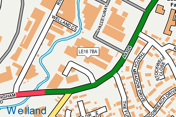 LE16 7BA map - OS OpenMap – Local (Ordnance Survey)