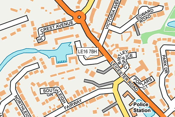 LE16 7BH map - OS OpenMap – Local (Ordnance Survey)