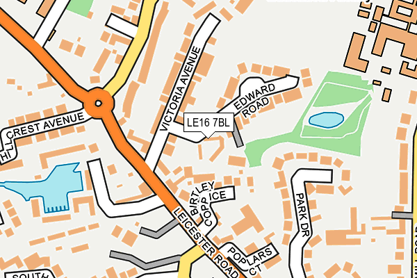 LE16 7BL map - OS OpenMap – Local (Ordnance Survey)