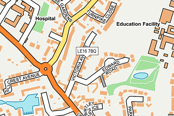 LE16 7BQ map - OS OpenMap – Local (Ordnance Survey)