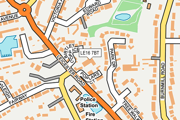 LE16 7BT map - OS OpenMap – Local (Ordnance Survey)