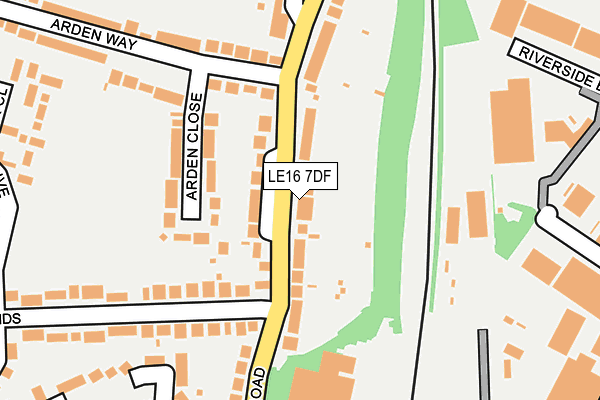 LE16 7DF map - OS OpenMap – Local (Ordnance Survey)