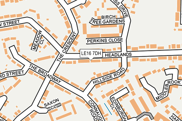 LE16 7DH map - OS OpenMap – Local (Ordnance Survey)
