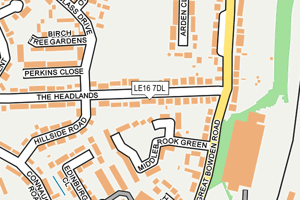 LE16 7DL map - OS OpenMap – Local (Ordnance Survey)