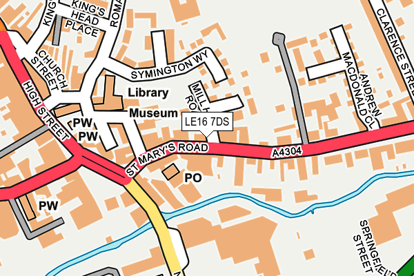 LE16 7DS map - OS OpenMap – Local (Ordnance Survey)
