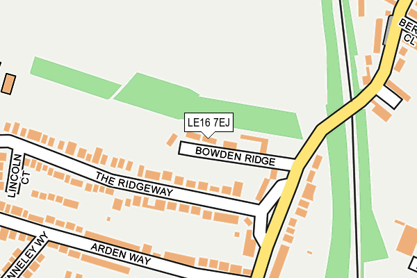 LE16 7EJ map - OS OpenMap – Local (Ordnance Survey)