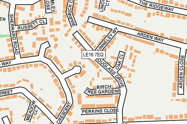 LE16 7EQ map - OS OpenMap – Local (Ordnance Survey)