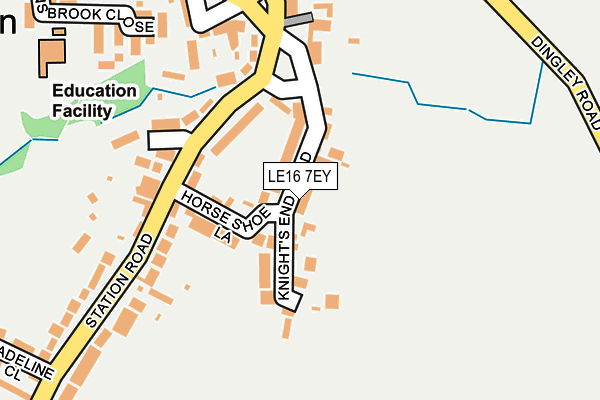 LE16 7EY map - OS OpenMap – Local (Ordnance Survey)