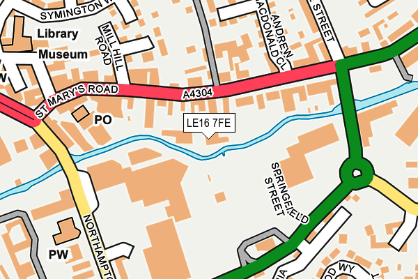 LE16 7FE map - OS OpenMap – Local (Ordnance Survey)