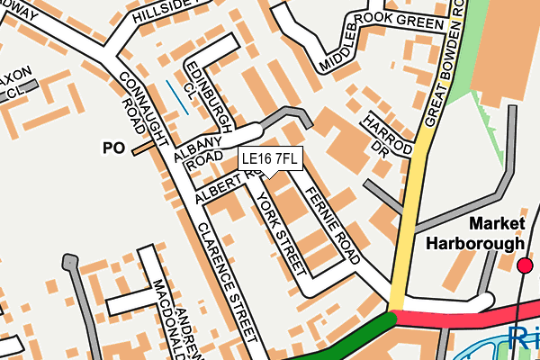 LE16 7FL map - OS OpenMap – Local (Ordnance Survey)