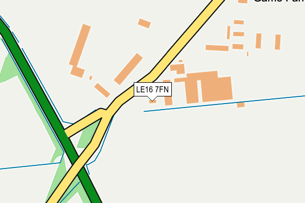 LE16 7FN map - OS OpenMap – Local (Ordnance Survey)