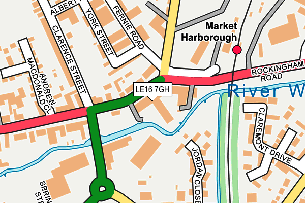 LE16 7GH map - OS OpenMap – Local (Ordnance Survey)