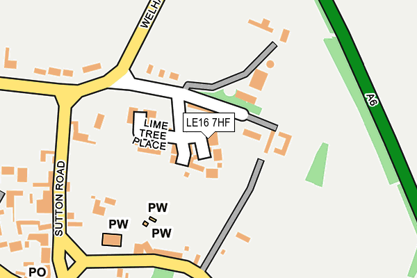 LE16 7HF map - OS OpenMap – Local (Ordnance Survey)