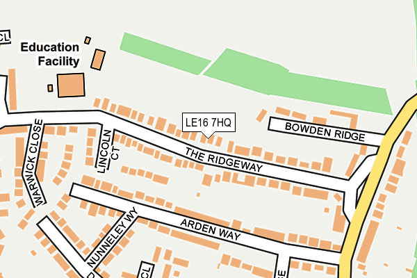 LE16 7HQ map - OS OpenMap – Local (Ordnance Survey)