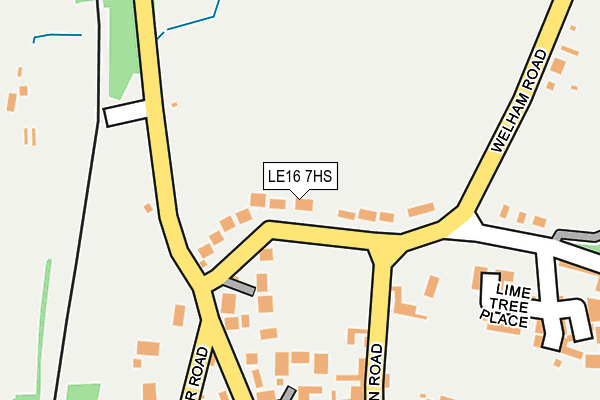 LE16 7HS map - OS OpenMap – Local (Ordnance Survey)