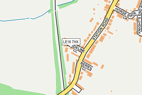 LE16 7HX map - OS OpenMap – Local (Ordnance Survey)