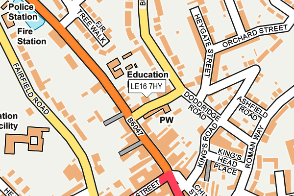 LE16 7HY map - OS OpenMap – Local (Ordnance Survey)