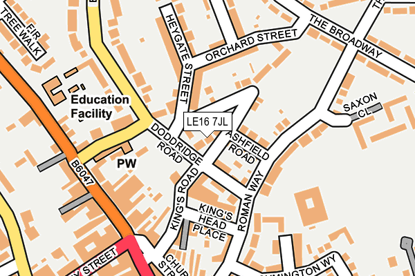 LE16 7JL map - OS OpenMap – Local (Ordnance Survey)