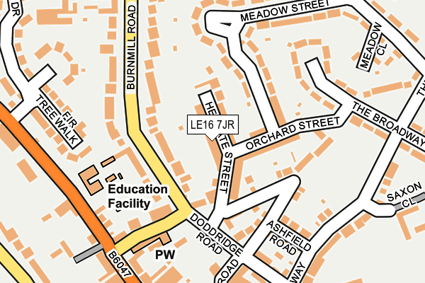 LE16 7JR map - OS OpenMap – Local (Ordnance Survey)