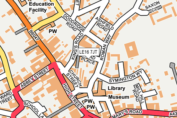 LE16 7JT map - OS OpenMap – Local (Ordnance Survey)