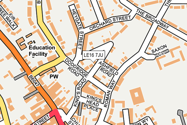 LE16 7JU map - OS OpenMap – Local (Ordnance Survey)