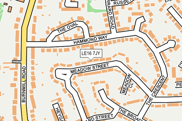 LE16 7JY map - OS OpenMap – Local (Ordnance Survey)