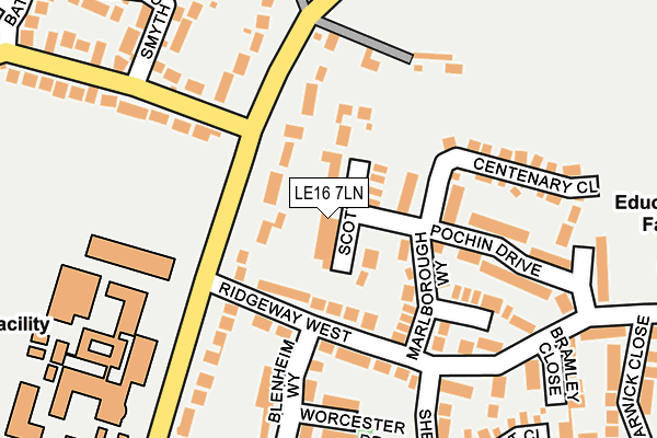LE16 7LN map - OS OpenMap – Local (Ordnance Survey)