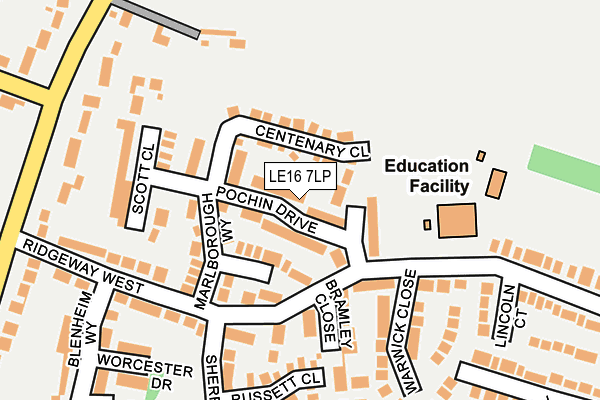 LE16 7LP map - OS OpenMap – Local (Ordnance Survey)