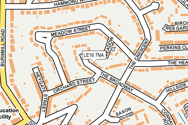 LE16 7NA map - OS OpenMap – Local (Ordnance Survey)