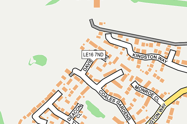 LE16 7ND map - OS OpenMap – Local (Ordnance Survey)