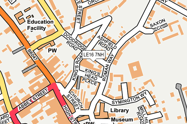 LE16 7NH map - OS OpenMap – Local (Ordnance Survey)