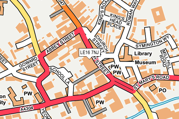 LE16 7NJ map - OS OpenMap – Local (Ordnance Survey)