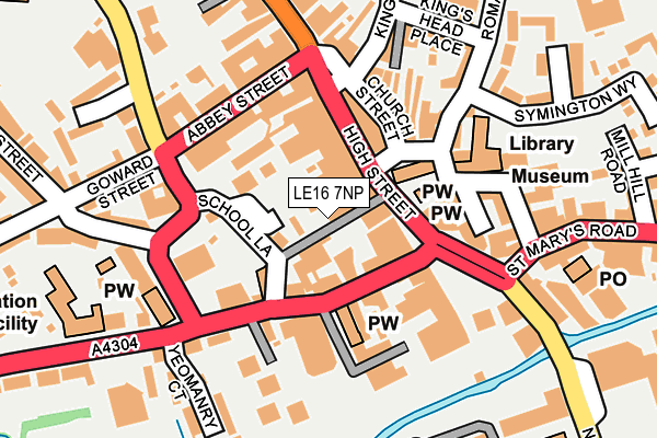 LE16 7NP map - OS OpenMap – Local (Ordnance Survey)