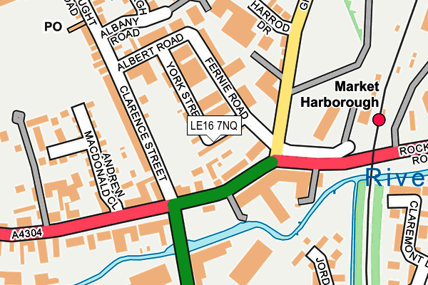 LE16 7NQ map - OS OpenMap – Local (Ordnance Survey)