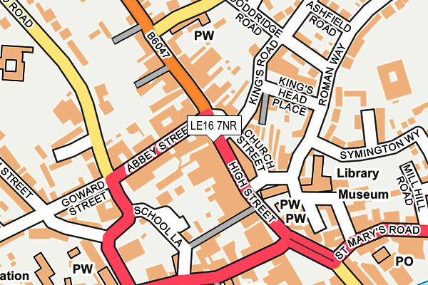 LE16 7NR map - OS OpenMap – Local (Ordnance Survey)