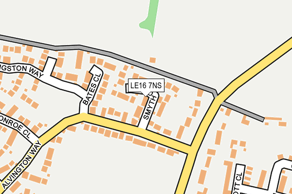 LE16 7NS map - OS OpenMap – Local (Ordnance Survey)