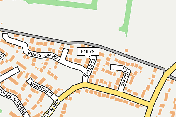 LE16 7NT map - OS OpenMap – Local (Ordnance Survey)