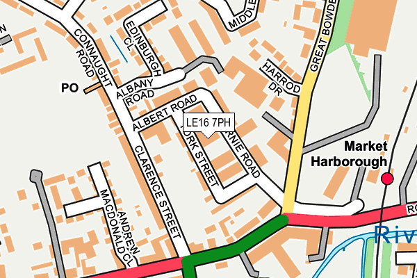 LE16 7PH map - OS OpenMap – Local (Ordnance Survey)