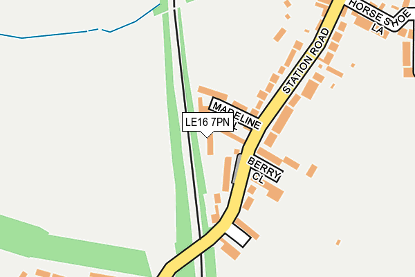 LE16 7PN map - OS OpenMap – Local (Ordnance Survey)