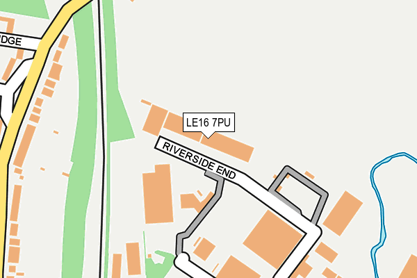 LE16 7PU map - OS OpenMap – Local (Ordnance Survey)