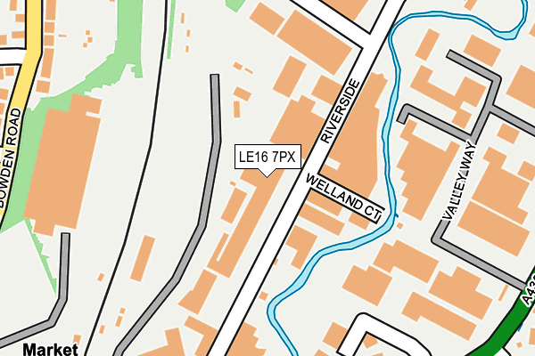 LE16 7PX map - OS OpenMap – Local (Ordnance Survey)