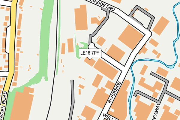 LE16 7PY map - OS OpenMap – Local (Ordnance Survey)