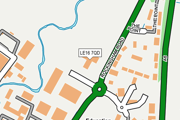 LE16 7QD map - OS OpenMap – Local (Ordnance Survey)