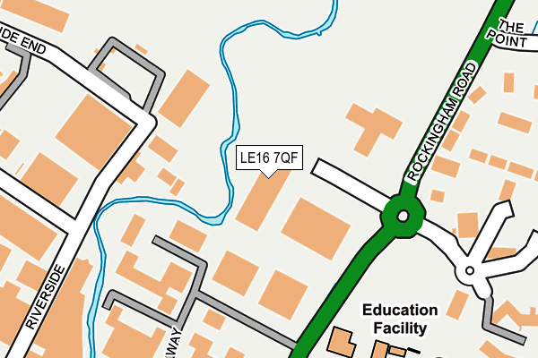 LE16 7QF map - OS OpenMap – Local (Ordnance Survey)