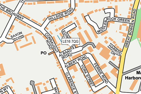 LE16 7QG map - OS OpenMap – Local (Ordnance Survey)