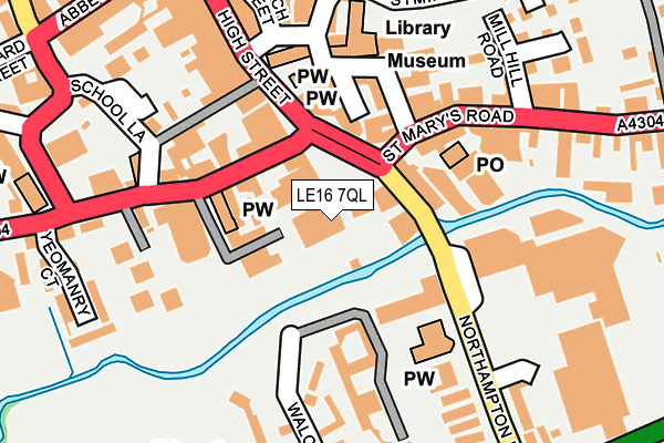 LE16 7QL map - OS OpenMap – Local (Ordnance Survey)