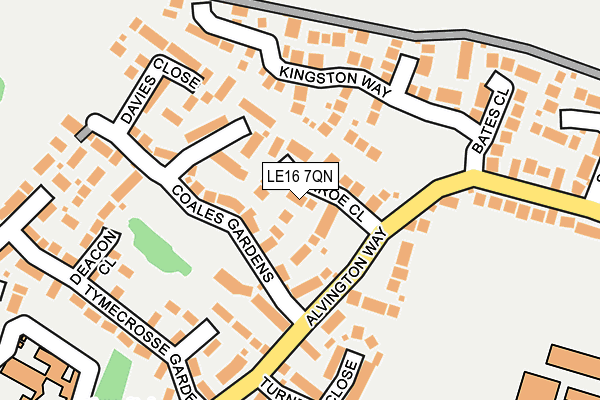 LE16 7QN map - OS OpenMap – Local (Ordnance Survey)