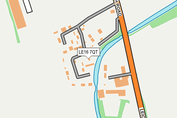 LE16 7QT map - OS OpenMap – Local (Ordnance Survey)