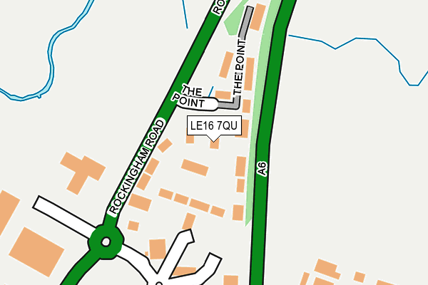 LE16 7QU map - OS OpenMap – Local (Ordnance Survey)